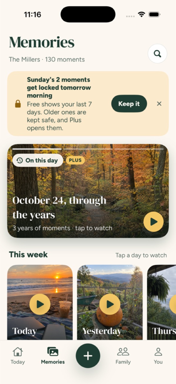 Memories: on this day, and this week’s days